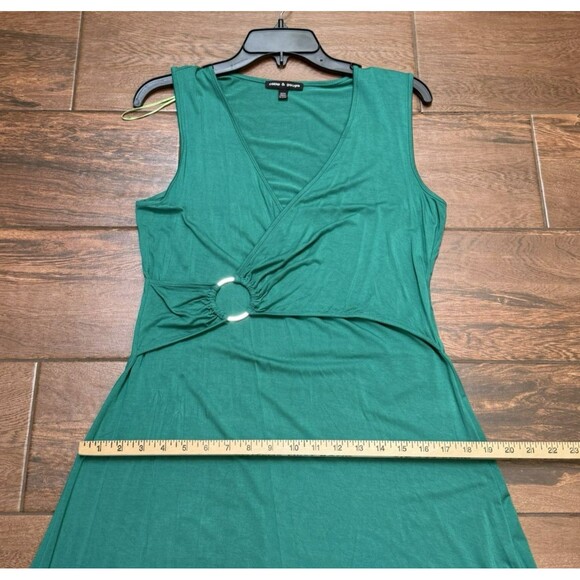 Cable & Gauge Green Wrap Midi Dress - Picture 5 of 9